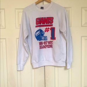 New York Giants Vintage 1986–87 NFL NFC Championship Sweatshirt. Super Bowl 21